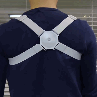Corrector de Postura Inteligente con Sensor - Ajustable (Gris)