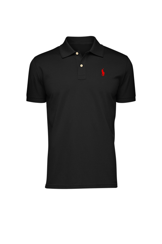 Camiseta Tipo Polo para Hombre "Negro" PL