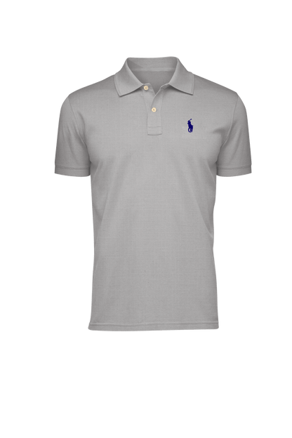 Camiseta Tipo Polo para Hombre "Gris Medio" PL