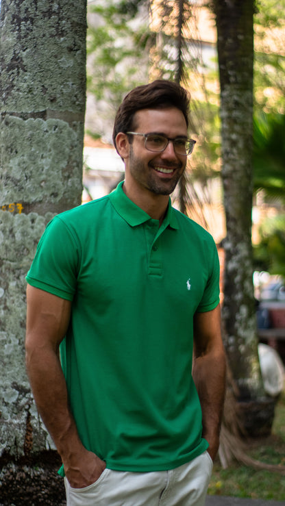 Camiseta Tipo Polo para Hombre "Verde Cali" PL