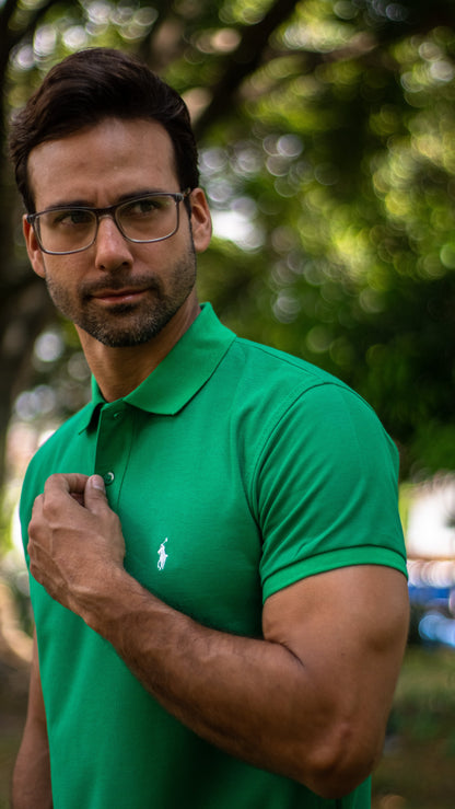 Camiseta Tipo Polo para Hombre "Verde Cali" PL