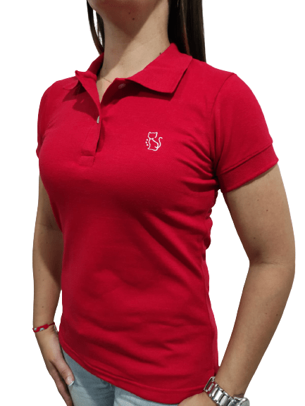 Camiseta Tipo Polo Mle Mujer "Roja"